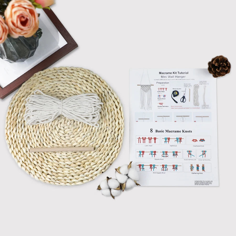 Kit macramê com tutorial para iniciantes