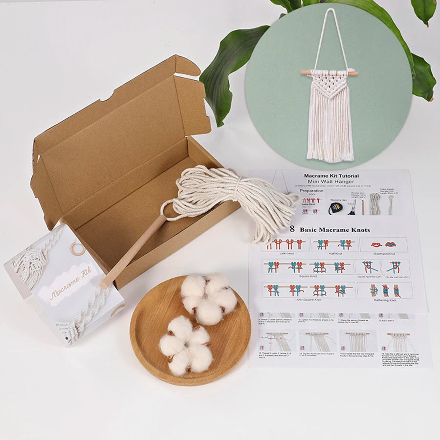 Kit macramê com tutorial para iniciantes