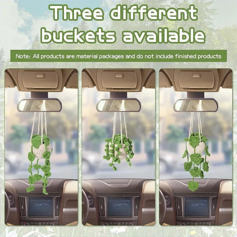 Kit de crochê - Vaso de folhas para iniciantes